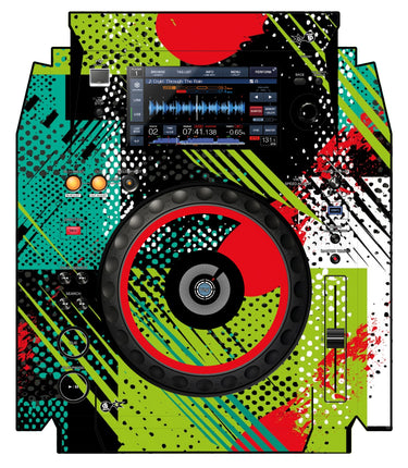 Pioneer DJ XDJ 1000 Skin Fractor Green